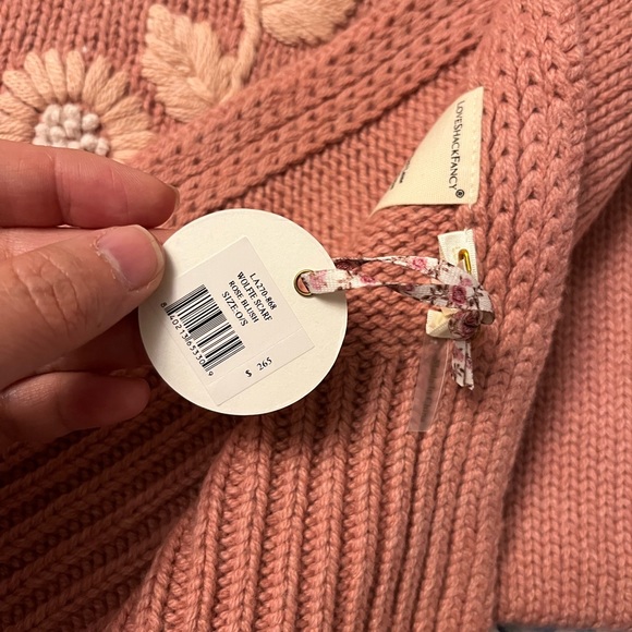 LoveShackFancy NWT wolfie scarf in rose blush - Picture 5 of 6